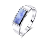 Blue Point Stone Silver Rings NSR-2379